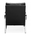 Fauteuil design noir en similicuir Adams