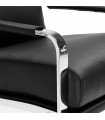 Fauteuil design noir en similicuir Adams