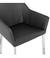 Fauteuil design noir en similicuir Gigo