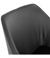 Fauteuil design noir en similicuir Gigo