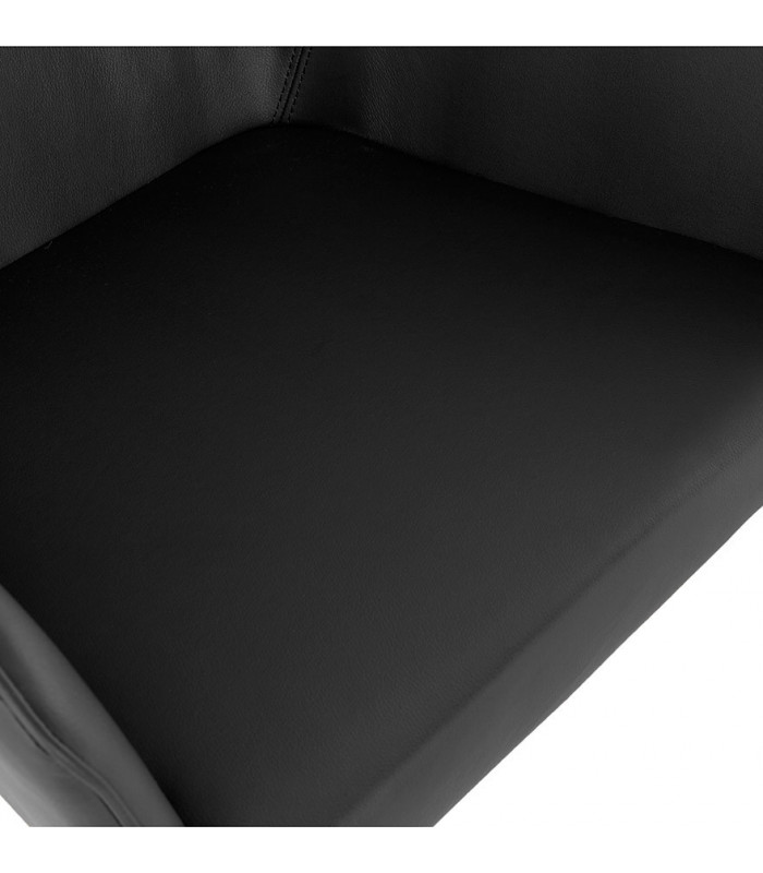 Fauteuil design noir en similicuir Gigo