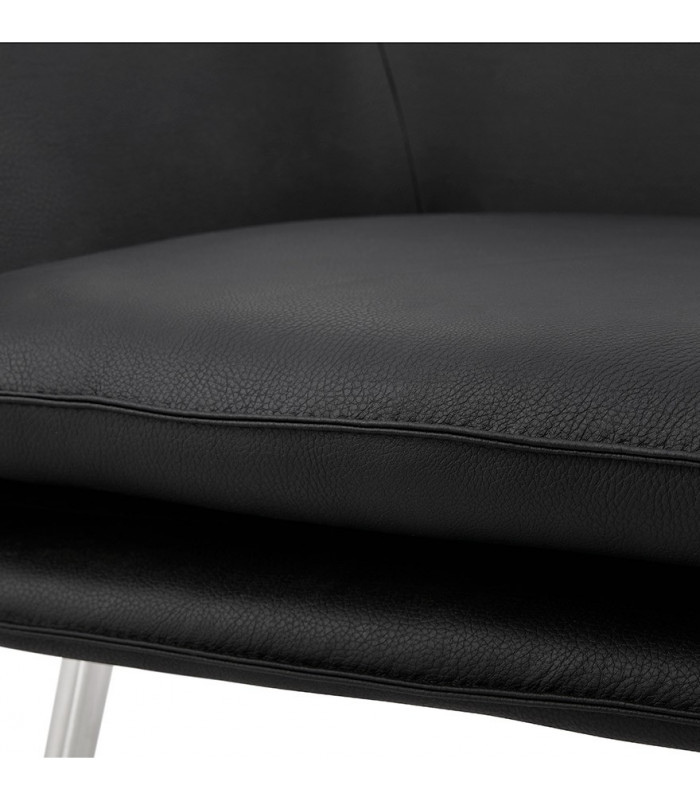 Fauteuil design noir en similicuir Grove