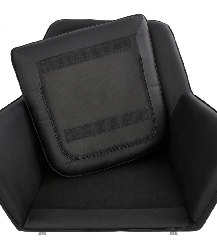 Fauteuil design noir en similicuir Grove