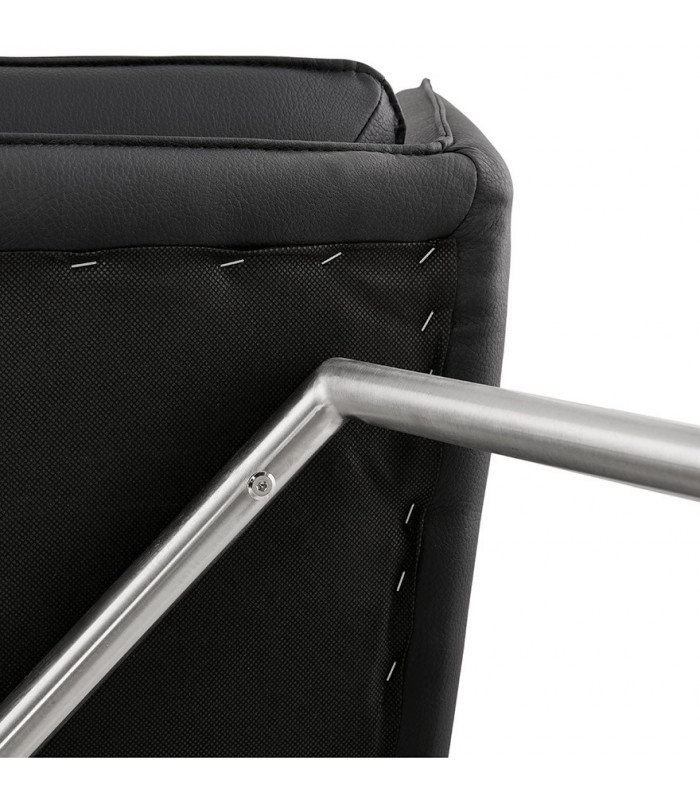 Fauteuil design noir en similicuir Grove