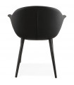 Fauteuil design noir en similicuir Henley