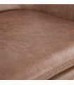 Fauteuil design marron en similicuir Grove