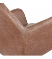 Fauteuil design marron en similicuir Grove