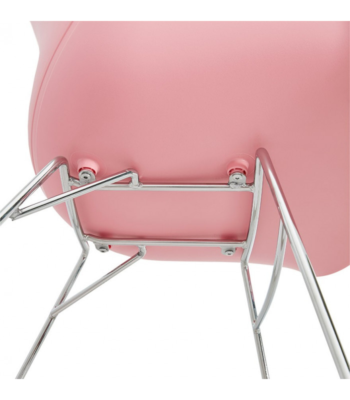 Fauteuil design rose en plastique Firenz