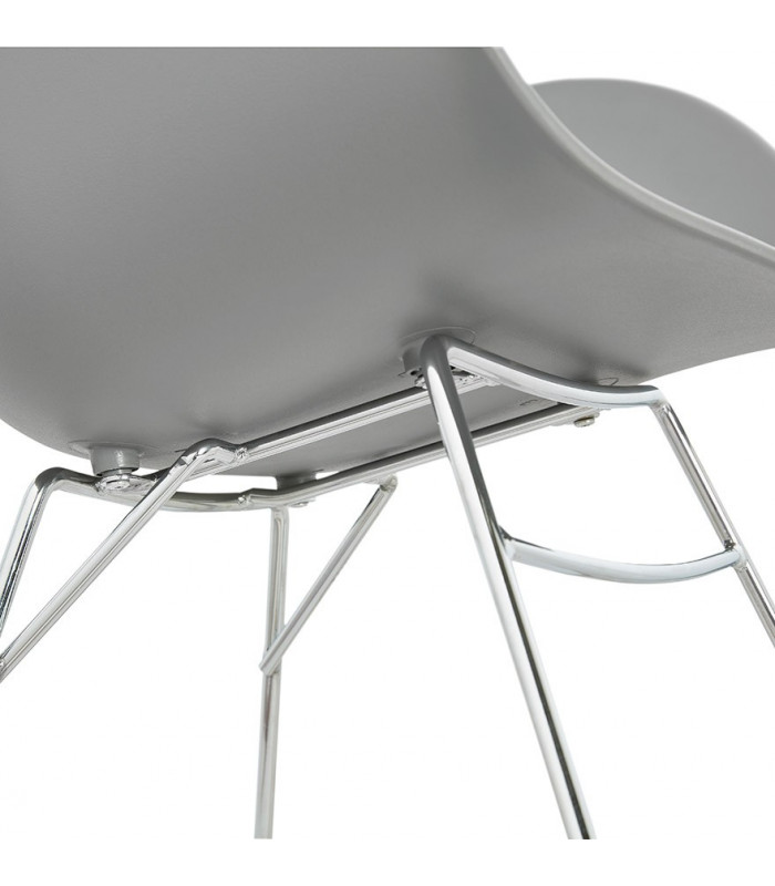 Fauteuil design gris en plastique Firenz