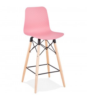 Tabouret de bar design rose en plastique Canning Mini