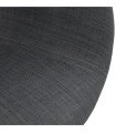 Fauteuil design gris foncé en tissu Agassi