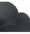 Fauteuil design gris foncé en tissu Agassi