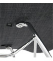 Fauteuil design gris foncé en tissu Agassi