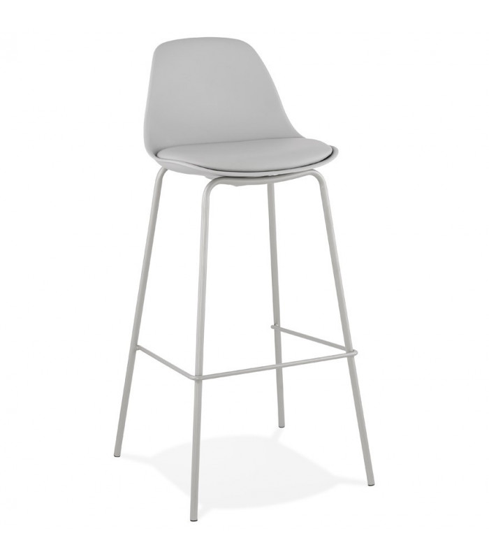 Tabouret de bar design gris en plastique Confetti