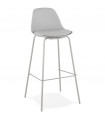 Tabouret de bar design gris en plastique Confetti