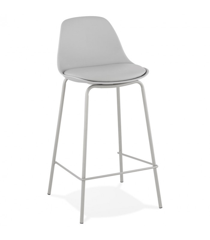 Tabouret de bar design gris en plastique Confetti Mini