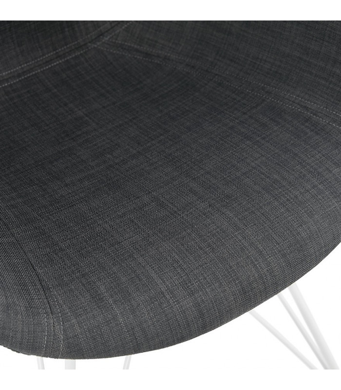 Fauteuil design gris foncé en tissu Gianna