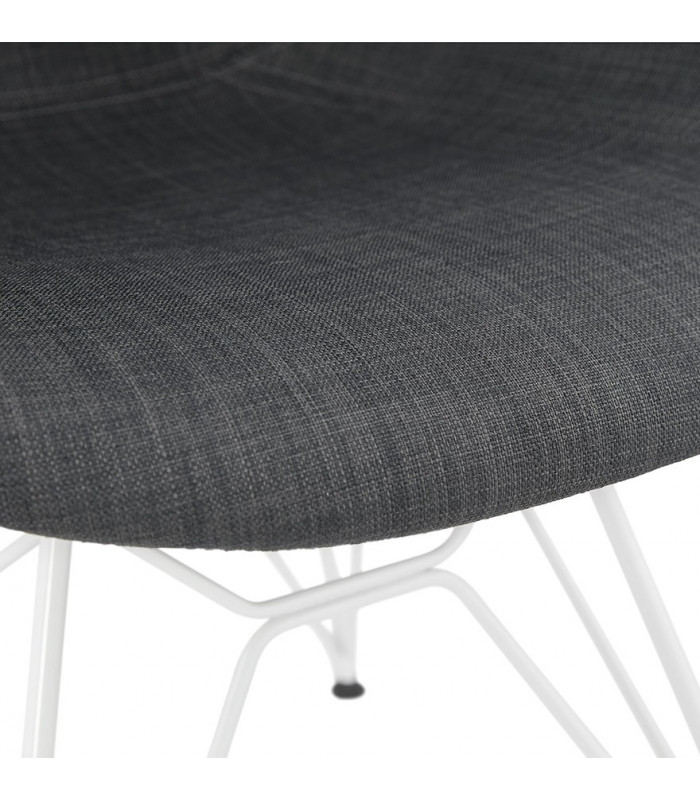 Fauteuil design gris foncé en tissu Gianna