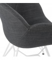 Fauteuil design gris foncé en tissu Gianna
