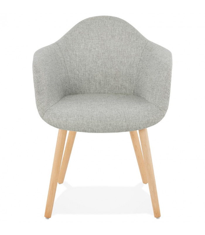Fauteuil design gris en tissu Glimpse