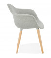 Fauteuil design gris en tissu Glimpse