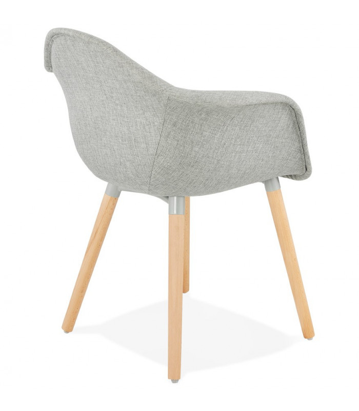 Fauteuil design gris en tissu Glimpse
