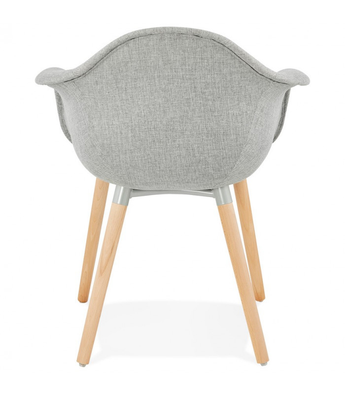 Fauteuil design gris en tissu Glimpse