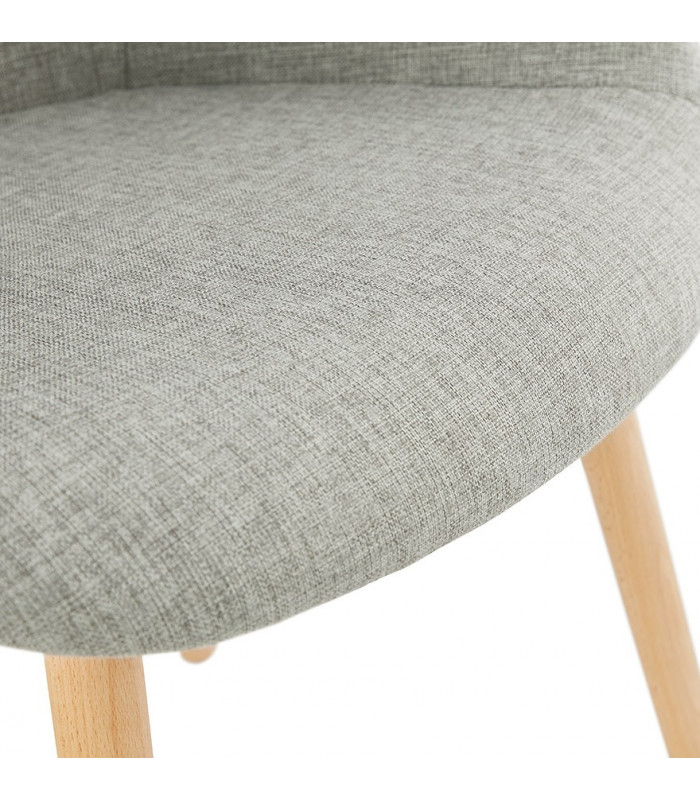 Fauteuil design gris en tissu Glimpse