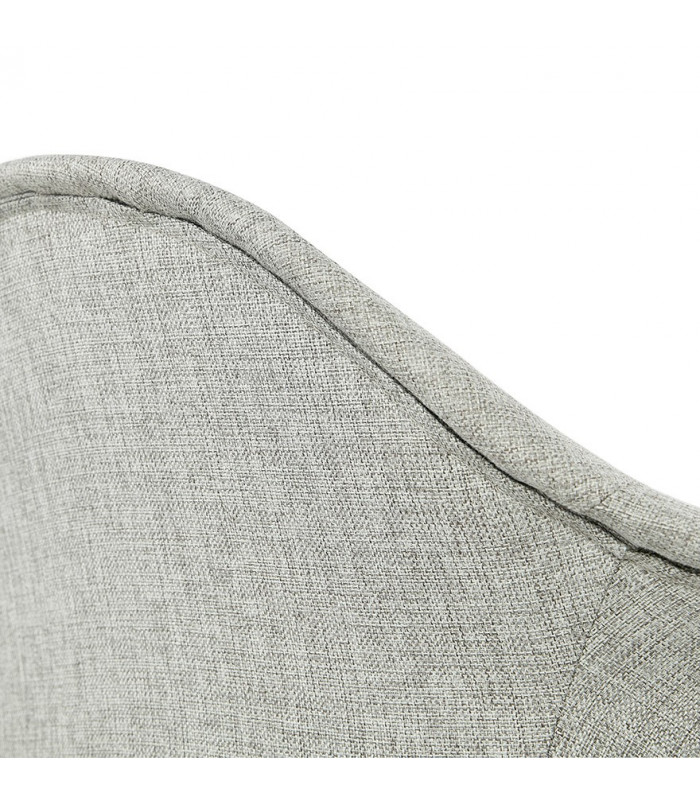 Fauteuil design gris en tissu Glimpse
