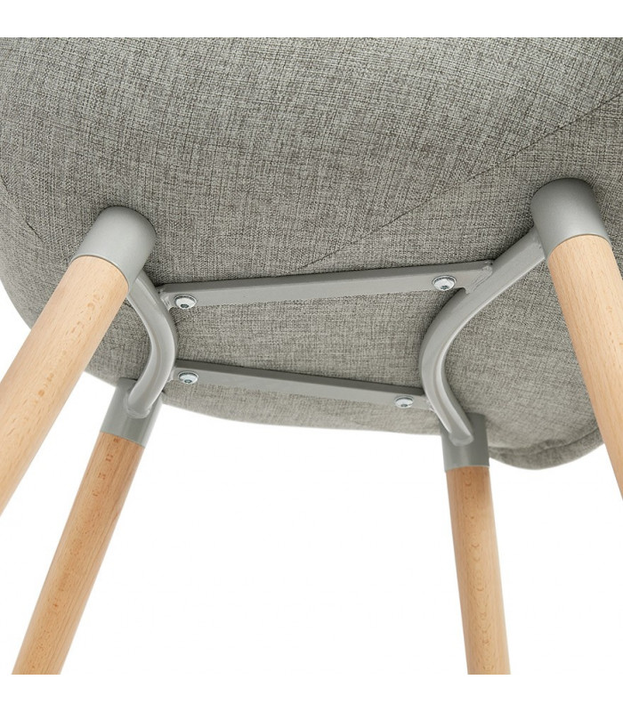 Fauteuil design gris en tissu Glimpse