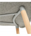Fauteuil design gris en tissu Glimpse