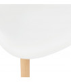 Fauteuil design blanc en plastique Britton