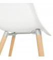 Fauteuil design blanc en plastique Britton