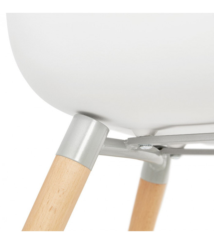 Fauteuil design blanc en plastique Britton