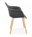 Fauteuil design noir en plastique Britton