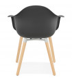 Fauteuil design noir en plastique Britton