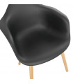 Fauteuil design noir en plastique Britton