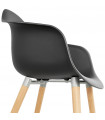 Fauteuil design noir en plastique Britton