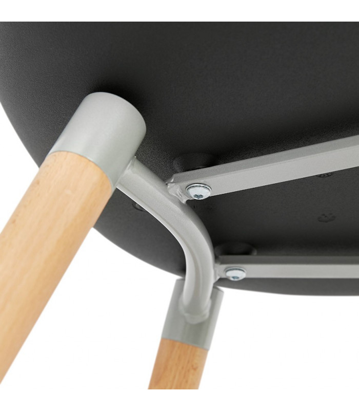 Fauteuil design noir en plastique Britton