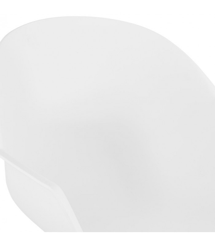 Fauteuil design blanc en plastique Nadina