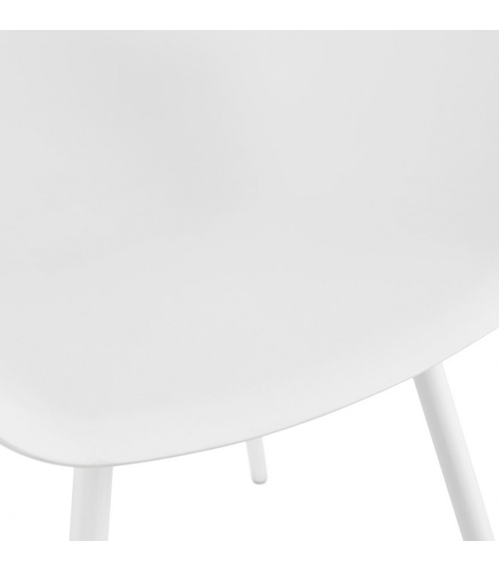 Fauteuil design blanc en plastique Nadina