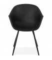 Fauteuil design noir en plastique Nadina
