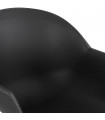 Fauteuil design noir en plastique Nadina