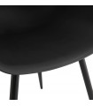 Fauteuil design noir en plastique Nadina