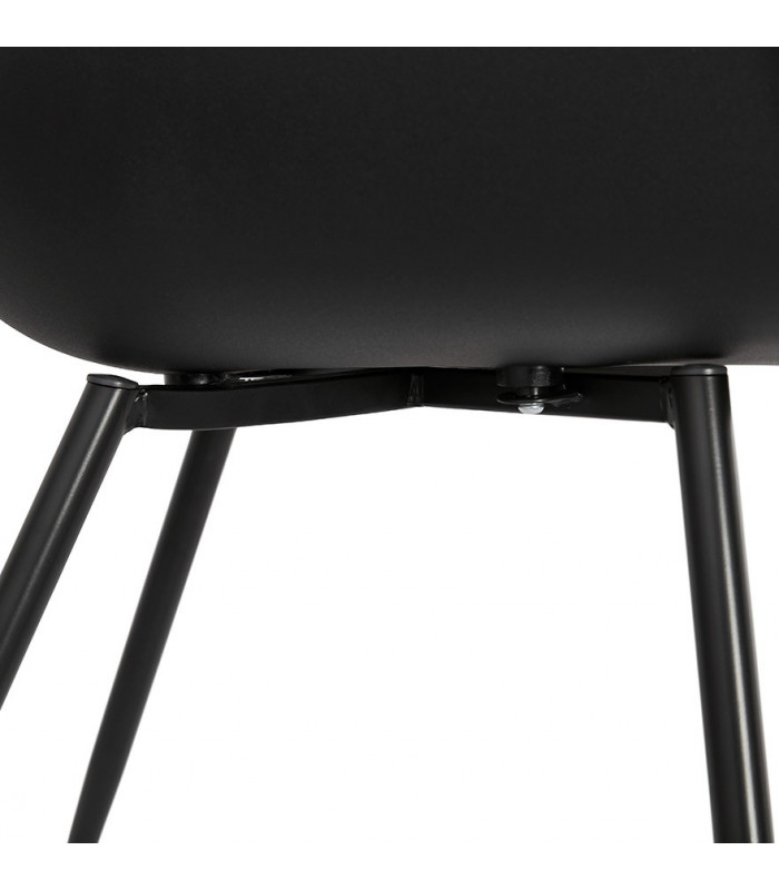 Fauteuil design noir en plastique Nadina