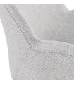 Fauteuil design gris clair en tissu Concord