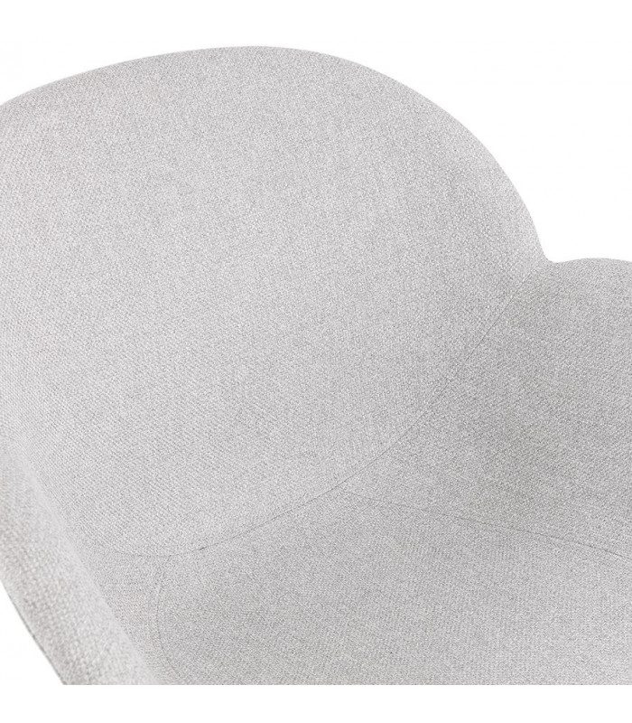 Fauteuil design gris clair en tissu Gianna