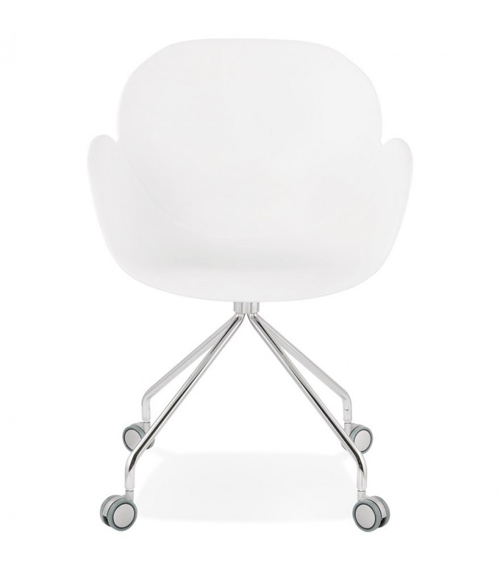 Fauteuil design blanc en plastique Malia