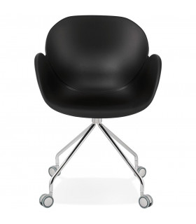 Fauteuil design noir en plastique Malia