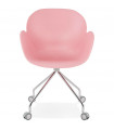 Fauteuil design rose en plastique Malia